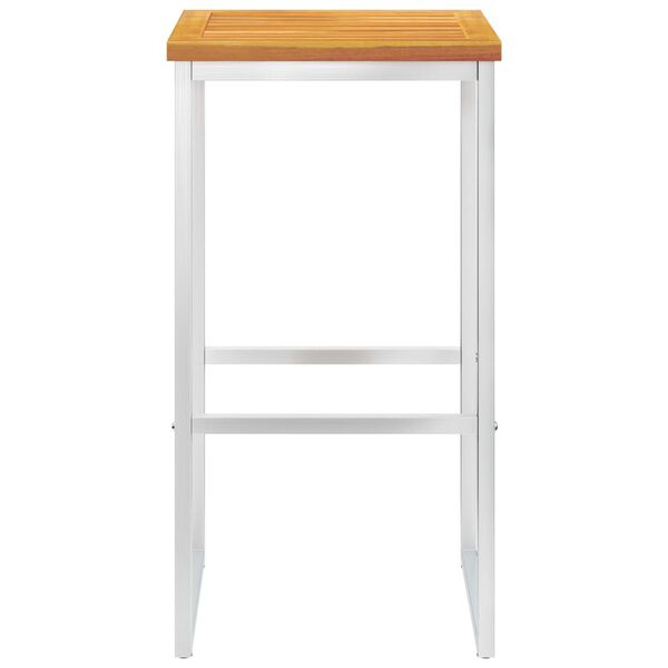 vidaXL Baarituolit 2 kpl t&auml;ysi akaasiapuu ja ruostumaton ter&auml;s