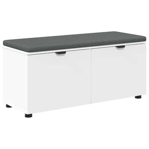 vidaXL Halli penkki Valkoinen 100 x 38 x 46 cm Insin&ouml;&ouml;ripuu ja kangas