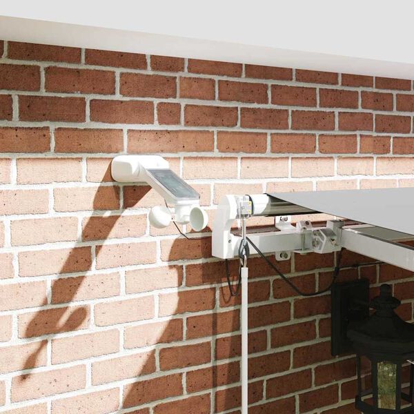 vidaXL Aurinkovarjo Valkoinen 5 × 3,5 m Metalli