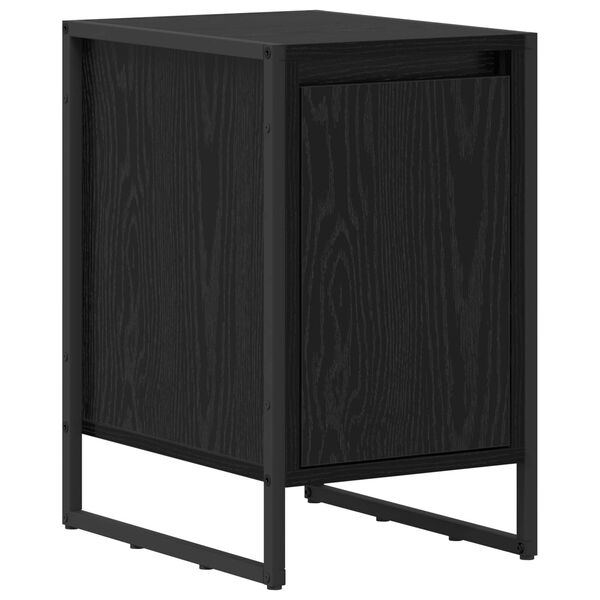 vidaXL Y&ouml;p&ouml;yt&auml; Musta tammi. 39,5 x 30 x 50 cm Tekninen puu