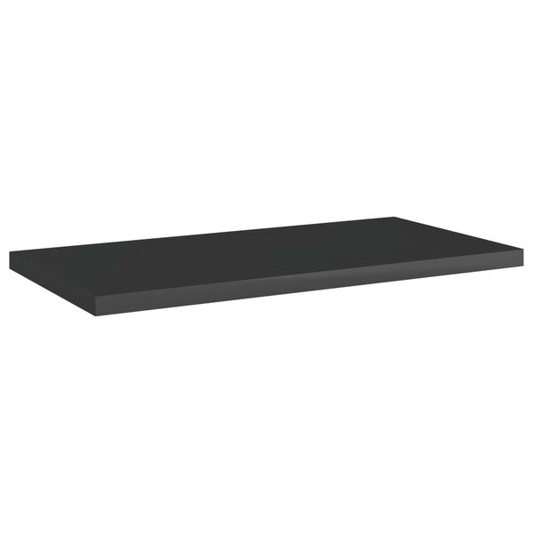 vidaXL Kirjahyllytasot 8 kpl korkeakiilto musta 40x20x1,5 cm lastulevy