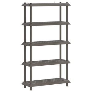 vidaXL Hyllyyksikk&ouml; 5 tasoa 100 x 40 x 177 cm PP Vaaleanharmaa