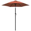 vidaXL Aurinkovarjo terrakotta 200x224 cm alumiini