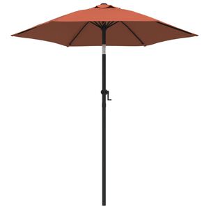 vidaXL Aurinkovarjo terrakotta 200x224 cm alumiini
