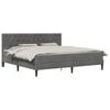 vidaXL S&auml;ngynrunko patjalla Tumma harmaa 6FT Super King Size Sametti