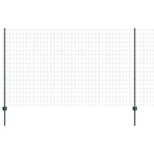 vidaXL Euroaita with Post 10 x 1,4 m PVC-pinnoitettu ter&auml;s Vihre&auml;