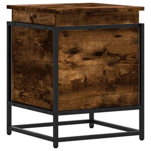 vidaXL S&auml;ilytyslaatikko kannella savutammi 40x40x51,5 cm tekninen puu