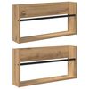 vidaXL Lehtiteline 2 kpl Artisan tammi 60 x 12 x 30 cm Tekninen puu