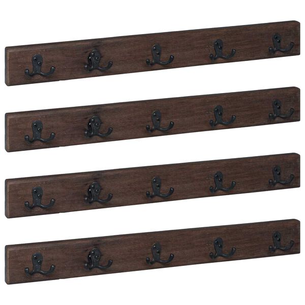 vidaXL Henkari Ruskea 60 x 7 x 8 cm Kierr&auml;tetty massiivinen puu