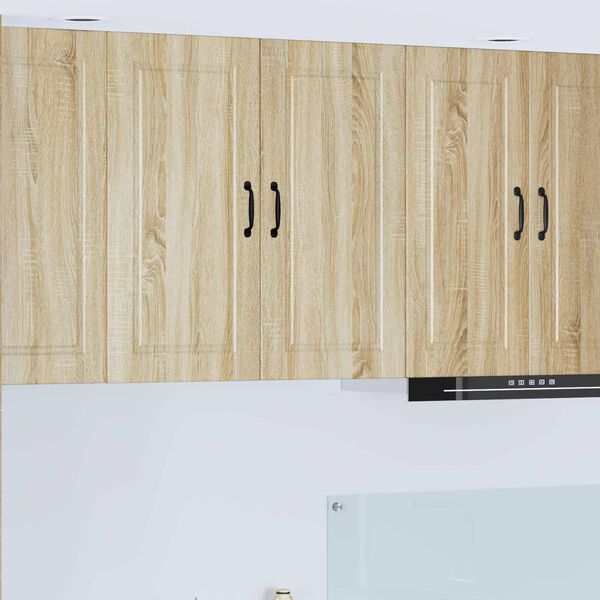 vidaXL Keitti&ouml;kaappi ovella Sonoman tammi 80 x 31 x 80 cm Tekninen puu