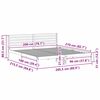 vidaXL Sängyn runko Vaha ruskea 200 x 210 cm Massiivinen mänty