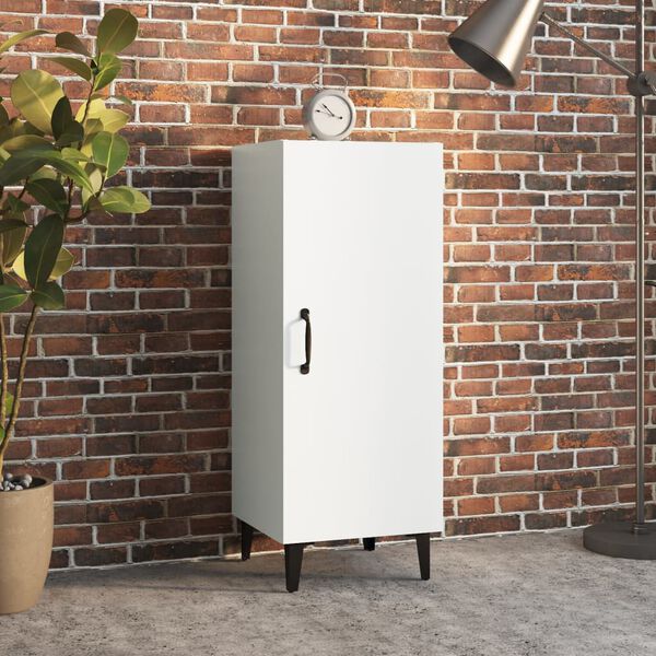 vidaXL Senkki valkoinen 34,5x34x90 cm tekninen puu