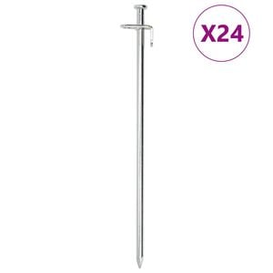 vidaXL Telttatapit 24 kpl 30 cm 8 mm galvanoitu ter&auml;s