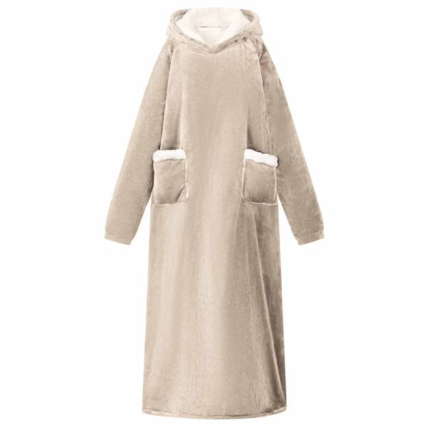 vidaXL Viltti-huppari Beige xl Fleece ja flanelli