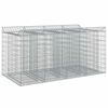 vidaXL Gabion Kohotettu Peti 2 kpl 200 x 100 x 100 cm Galvanoitu ter&auml;s