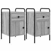 vidaXL Y&ouml;p&ouml;yt&auml;kaappi 2 kpl Harmaa Sonoma 35 x 36,5 x 61 cm