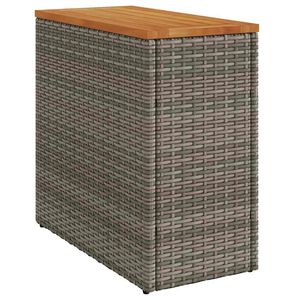 vidaXL Puutarhan sivup&ouml;yt&auml; puulevyll&auml; harm. 58x27,5x55 cm polyrottinki
