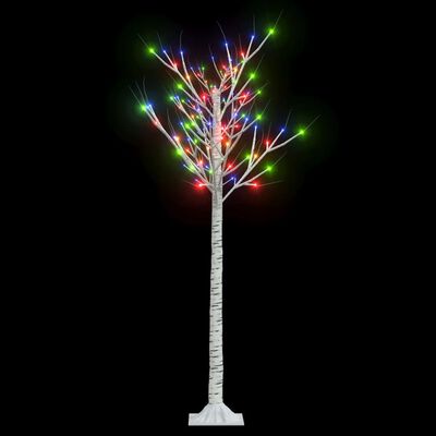 vidaXL Joulukuusi 140 LED 1,5 m värikäs paju ulos/sisälle