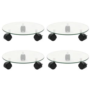 vidaXL Kasvirullakot 4 kpl 28 cm karkaistu lasi py&ouml;re&auml;