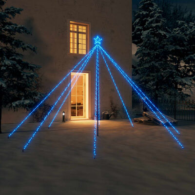 vidaXL Joulukuusen valot sisä-/ulkokäyttöön 576 x LED sininen 3,6m