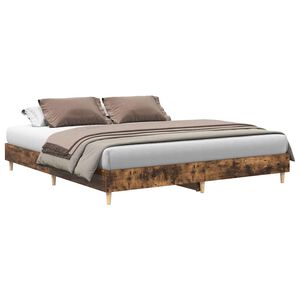 vidaXL S&auml;ngynrunko ilman patjaa savutammi 200x200 cm tekninen puu