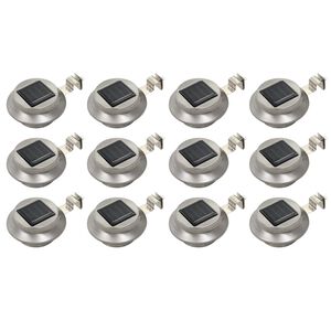 vidaXL Ulkoaurinkokennovalaisin 12 kpl LED py&ouml;re&auml; 12cm valkoinen