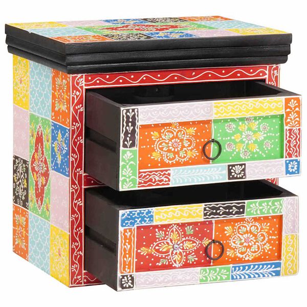 vidaXL Y&ouml;p&ouml;yt&auml;kaappi laatikon kanssa 2 pcs Moniv&auml;rinen 40 x 30 x 40 cm