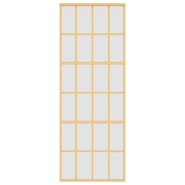 vidaXL Liukuovi kulta 76x205 cm himmeä ESG-lasi ja alumiini