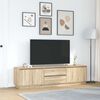 vidaXL TV-taso LED-valoilla Sonoma-tammi 193,5x41x50 cm