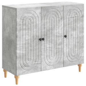 vidaXL Sivup&ouml;yt&auml; Betoninharmaa 89 x 34,5 x 80 cm Tekninen puu