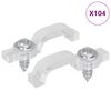 vidaXL LED-nauhakiinnikkeet 23,8 mm 2 kpl L&auml;pin&auml;kyv&auml; Muovia ja rautaa