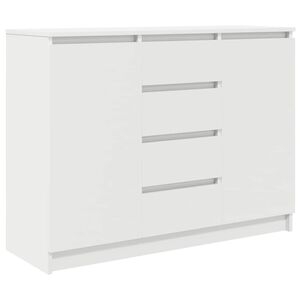vidaXL Senkki laatikoilla valkoinen 100,5x35x76 cm tekninen puu