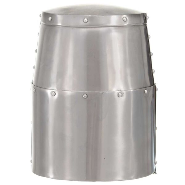 vidaXL Keskiaikaisen ritarin kypärä antiikki kopio hopea teräs