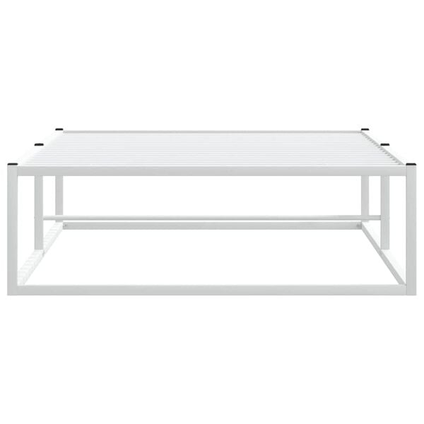 vidaXL S&auml;ngynrunko ilman patjaa Valkoinen 90x200 cm metallia