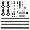 vidaXL Liukuoven asennussarja teräs 152,5 cm musta