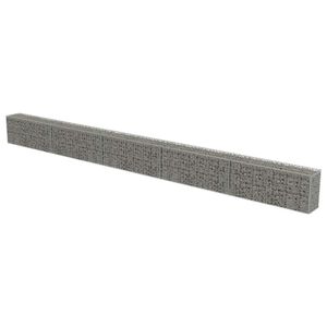 vidaXL Gabion-kivikori kansilla galvanoitu ter&auml;s 600x30x50 cm