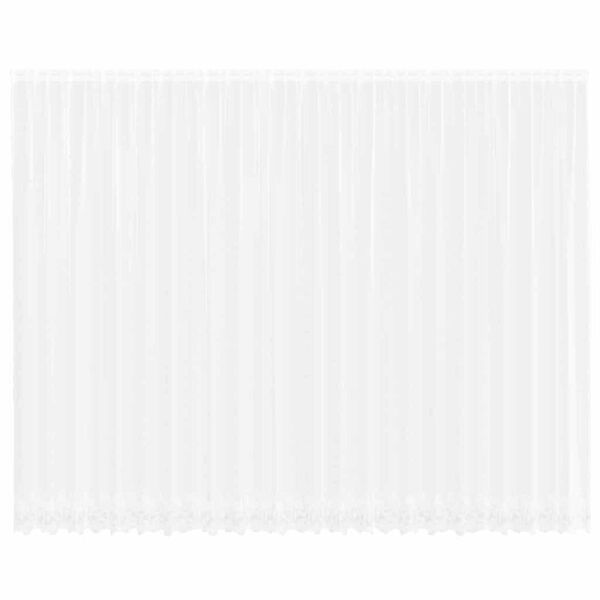 vidaXL Verkkoverho verhoilla Valkoinen 260 x 600 cm Polyesteri