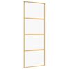 vidaXL Liukuovi kulta 76x205 cm kirkas ESG-lasi ja alumiini