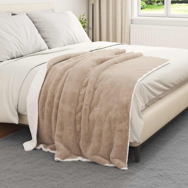 vidaXL Heittoviltti Camel 130 x 150 cm Fleese