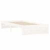vidaXL Sängynrunko valkoinen täysi puu 75x190 cm Small Single