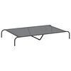 vidaXL Korotettu koirans&auml;nky harmaa 150x90x20 cm tekstiili ja ter&auml;s