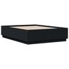 vidaXL Sängynrunko musta 135x190 cm tekninen puu