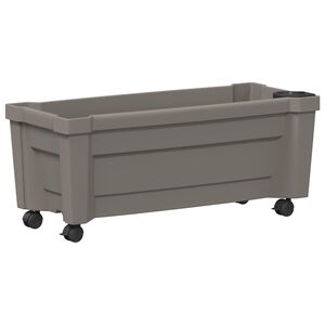 vidaXL Calypso-istutus py&ouml;rill&auml; Harmaa 79 x 35 x 33 cm PP