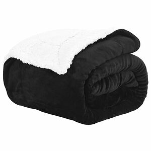 vidaXL Heittopeitto Musta 130 x 150 cm 1 kg Fleese