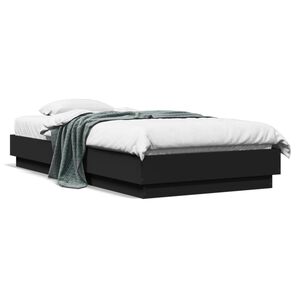 vidaXL S&auml;ngynrunko musta 75x190 cm tekninen puu