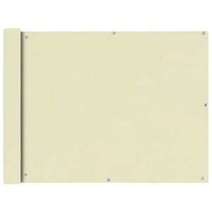 vidaXL Parvekkeen Suoja Oxford Kangas 90x400 cm Kerma