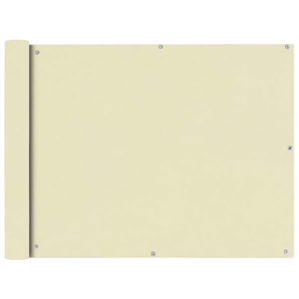 vidaXL Parvekkeen Suoja Oxford Kangas 90x400 cm Kerma