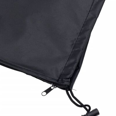vidaXL Puutarha-aurinkovarjon suoja musta 190x50/30 cm 420D Oxford