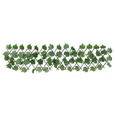vidaXL Säleikkö tekoviininlehti laajennettava vihreä 5 kpl 180x20 cm
