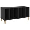vidaXL LP-levyjen s&auml;ilytyskaappi musta 100x38x48 cm tekninen puu